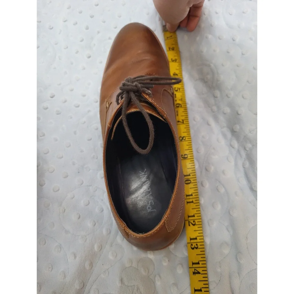 Jos A Bank Mens Tan Brown Leather Derby Shoes Rubber Sole 42T5 16 Size 12